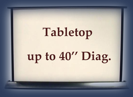 Rent portable screens, slide projector screens for your large screen video.