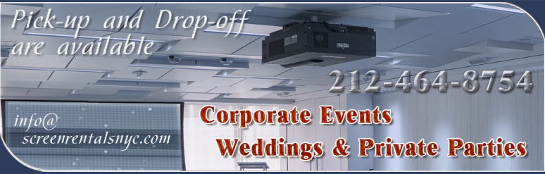 Rent projection screen, video projection equipment from AV NYC, Inc.